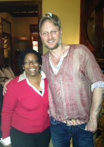 Augusten Burroughs and MFA writing student Shelley Danzy,