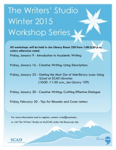 Winter 2015 Workshops